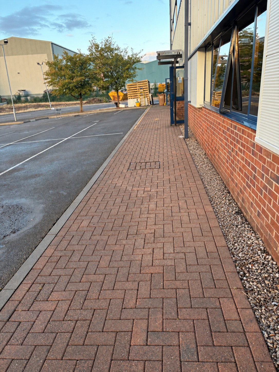 External path viewed from the opposite direction, digitally retouched to remove equipment